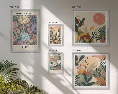 Gallery wall Floral motifs Paris London