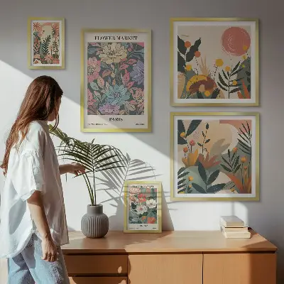 Gallery wall Floral motifs Paris London