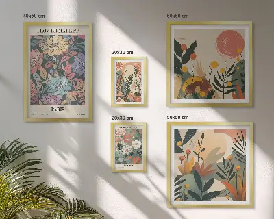 Gallery wall Floral motifs Paris London