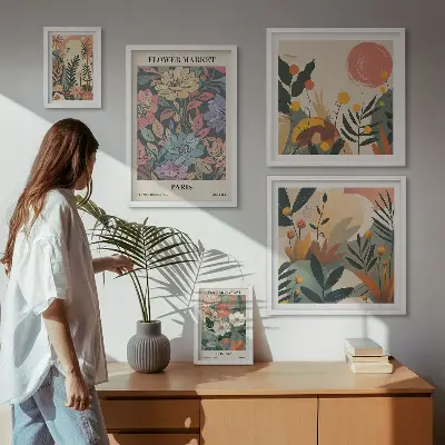 Gallery wall Floral motifs Paris London