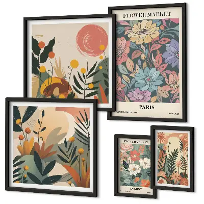 Gallery wall Floral motifs Paris London