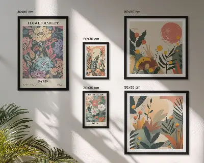 Gallery wall Floral motifs Paris London