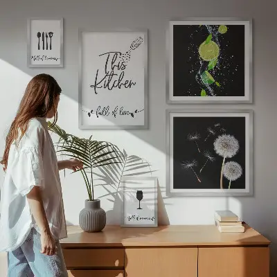Framed photo set Kitchen inspirations with love