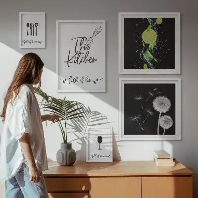 Framed photo set Kitchen inspirations with love