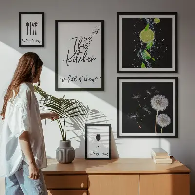Framed photo set Kitchen inspirations with love