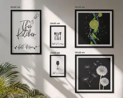 Framed photo set Kitchen inspirations with love