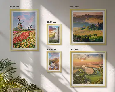 Gallery wall Landscapes of nature waterfalls windmills