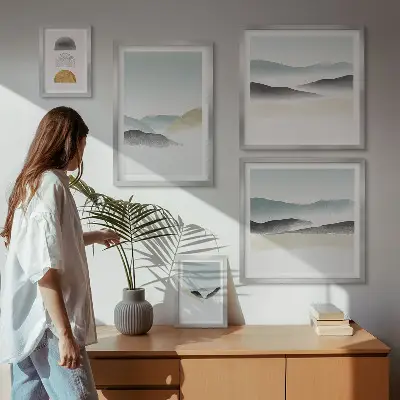 Framed photo set Abstract nature landscapes