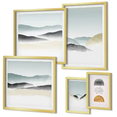 Framed photo set Abstract nature landscapes