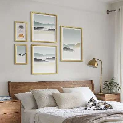 Framed photo set Abstract nature landscapes