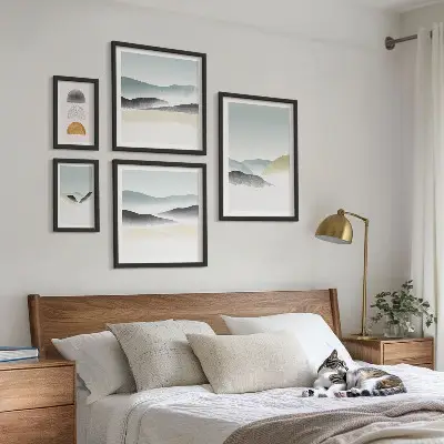 Framed photo set Abstract nature landscapes