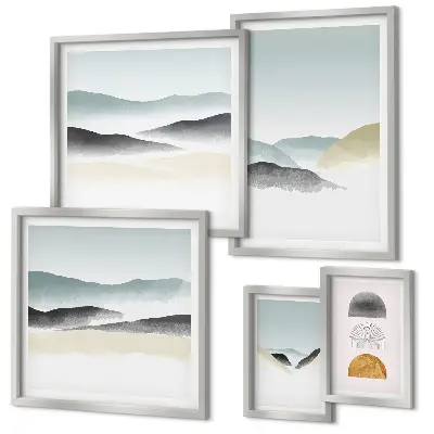 Framed photo set Abstract nature landscapes