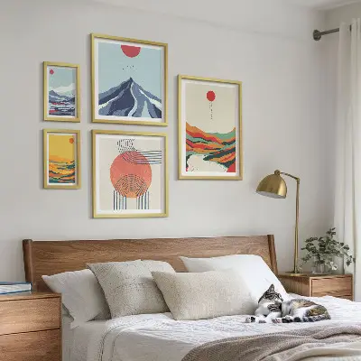 Gallery wall Abstract mountain landscapes