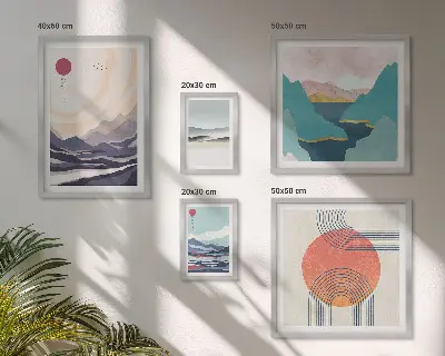 Gallery wall Abstract mountain landscapes