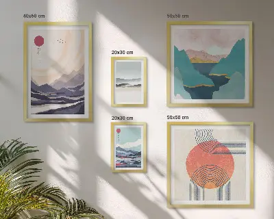 Gallery wall Abstract mountain landscapes