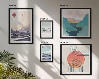 Gallery wall Abstract mountain landscapes