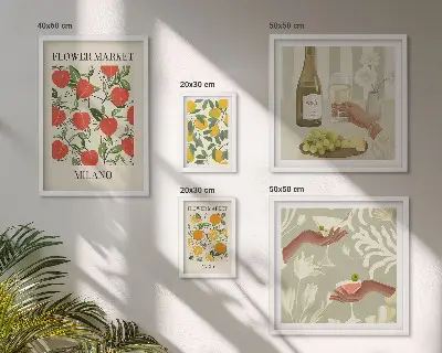 Vintage Fruit and Flower Fair framed photo set
