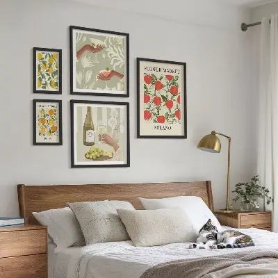 Framed photo set Vintage fruit flower fair