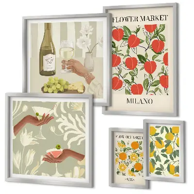 Vintage Fruit and Flower Fair framed photo set