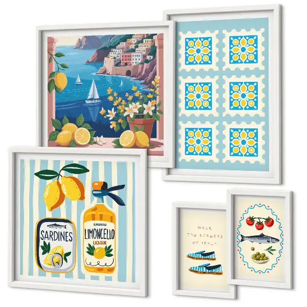 Gallery wall Italian cuisine taste style