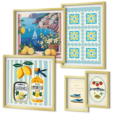Gallery wall Italian cuisine taste style
