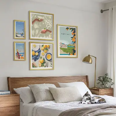 Italian Holidays Amalfi Capri wall art set of 5 pieces