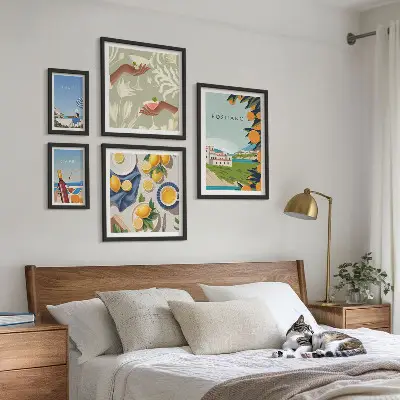 Italian Holidays Amalfi Capri wall art set of 5 pieces