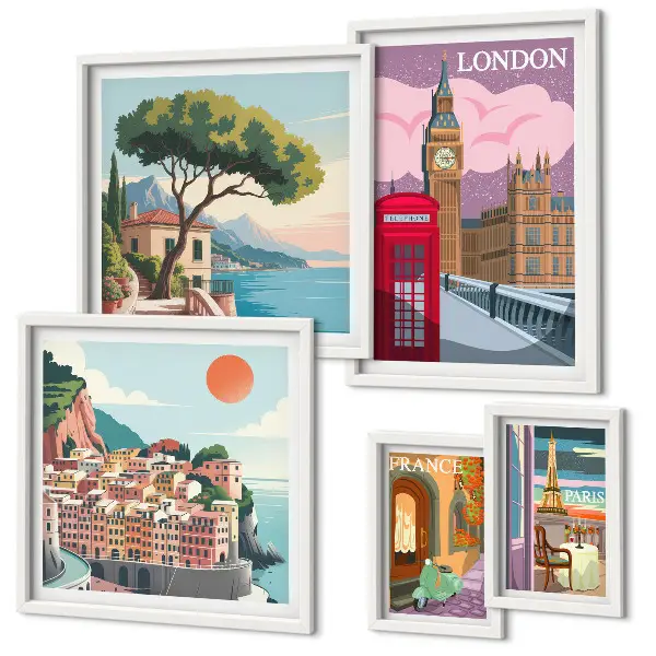 Framed photo set European cities of culture