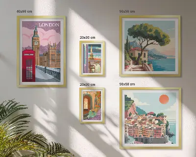 Framed photo set European cities of culture