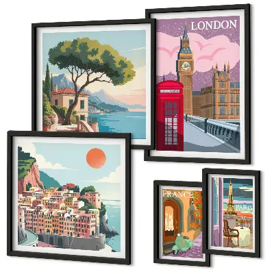 Framed photo set European cities of culture