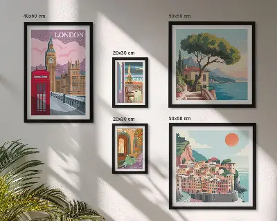 Framed photo set European cities of culture