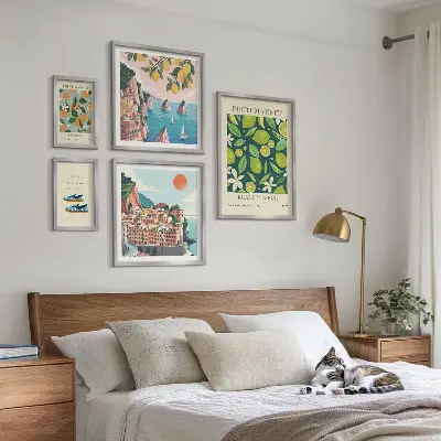 Tropical Fruit Holiday wall art set of 5 pieces
