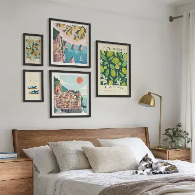 Tropical Fruit Holiday wall art set of 5 pieces