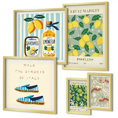 Gallery wall Fruity vintage inspirations