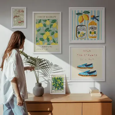 Gallery wall Fruity vintage inspirations