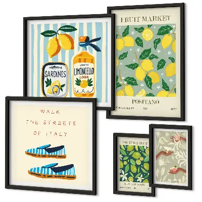 Gallery wall Fruity vintage inspirations