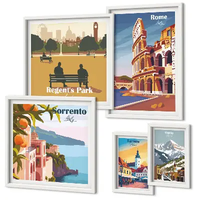 Gallery wall Landscapes of European cities