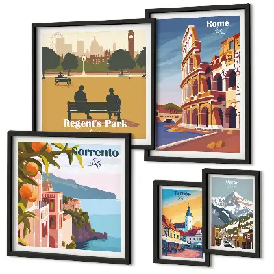 Gallery wall Landscapes of European cities