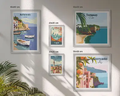 Framed photo set Coastal landscapes of Europe