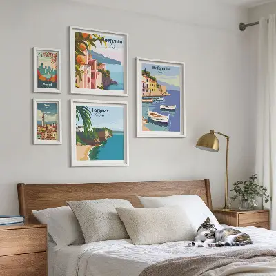 Framed photo set Coastal landscapes of Europe