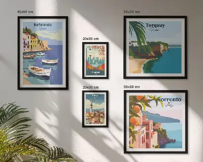 Framed photo set Coastal landscapes of Europe