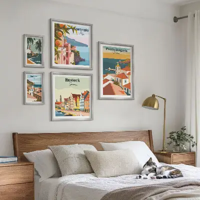 Gallery wall European city landscapes