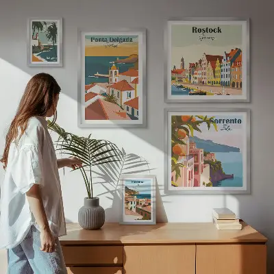 Gallery wall European city landscapes