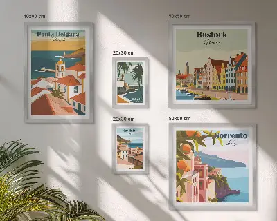Gallery wall European city landscapes