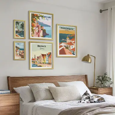 Gallery wall European city landscapes