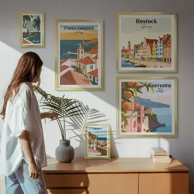 Gallery wall European city landscapes