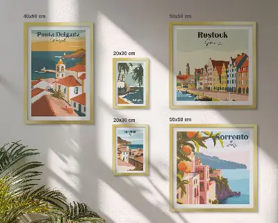 Gallery wall European city landscapes