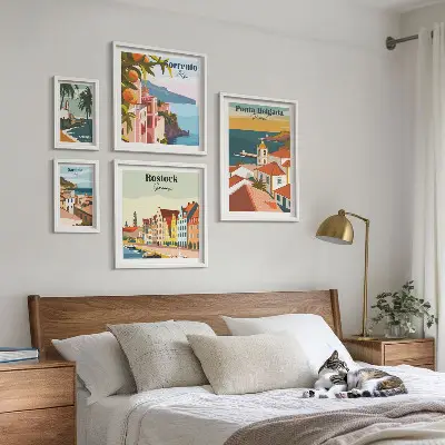 Gallery wall European city landscapes