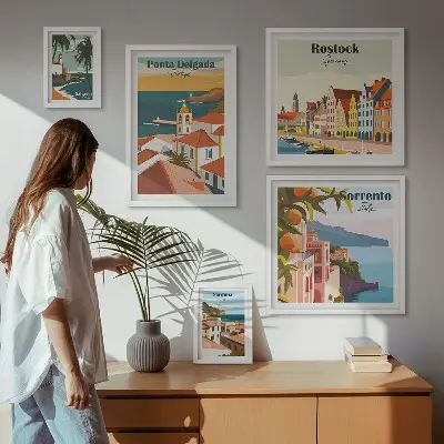 Gallery wall European city landscapes