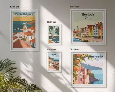 Gallery wall European city landscapes